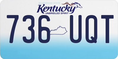 KY license plate 736UQT