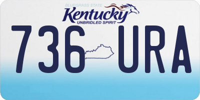 KY license plate 736URA