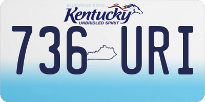 KY license plate 736URI