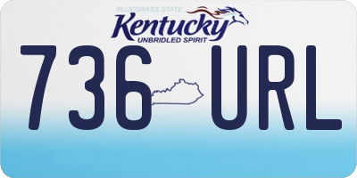 KY license plate 736URL