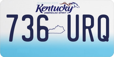 KY license plate 736URQ