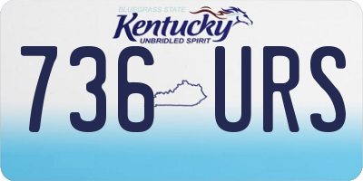 KY license plate 736URS