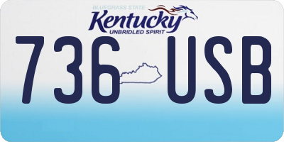 KY license plate 736USB