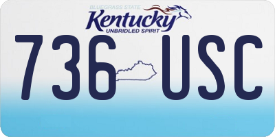 KY license plate 736USC