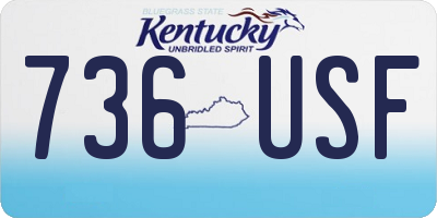 KY license plate 736USF