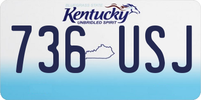 KY license plate 736USJ