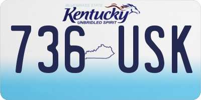 KY license plate 736USK