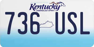 KY license plate 736USL