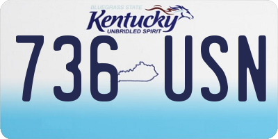 KY license plate 736USN