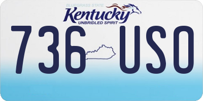 KY license plate 736USO