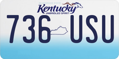 KY license plate 736USU