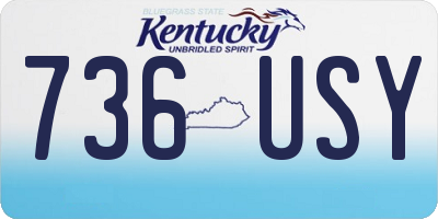 KY license plate 736USY