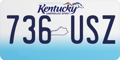 KY license plate 736USZ