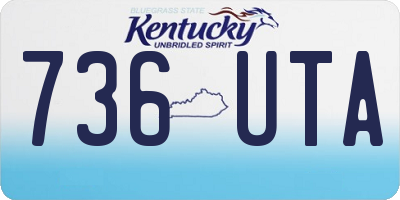 KY license plate 736UTA