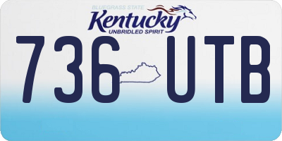 KY license plate 736UTB