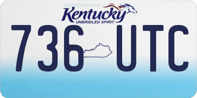 KY license plate 736UTC