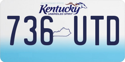 KY license plate 736UTD