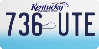KY license plate 736UTE
