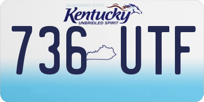 KY license plate 736UTF
