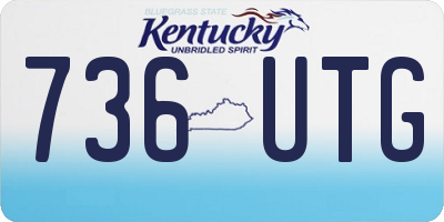 KY license plate 736UTG