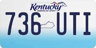 KY license plate 736UTI