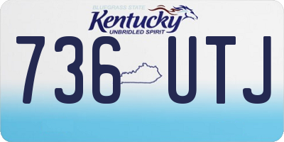 KY license plate 736UTJ