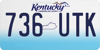 KY license plate 736UTK