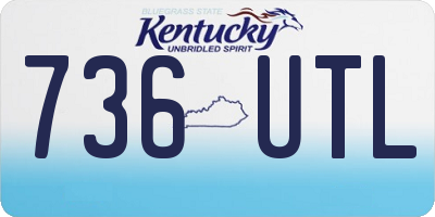 KY license plate 736UTL