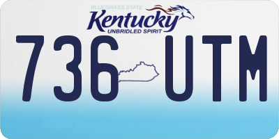 KY license plate 736UTM