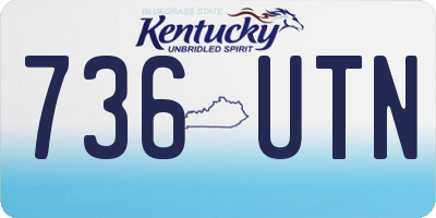 KY license plate 736UTN