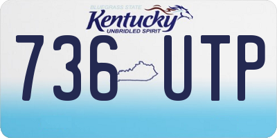 KY license plate 736UTP