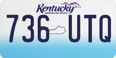 KY license plate 736UTQ