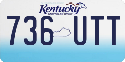 KY license plate 736UTT