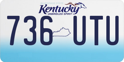 KY license plate 736UTU