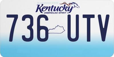 KY license plate 736UTV