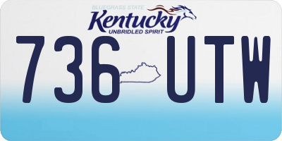 KY license plate 736UTW