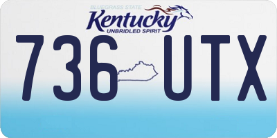 KY license plate 736UTX