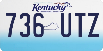 KY license plate 736UTZ