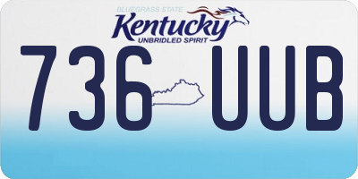 KY license plate 736UUB