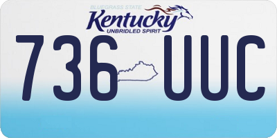 KY license plate 736UUC