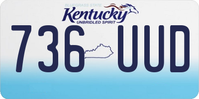 KY license plate 736UUD