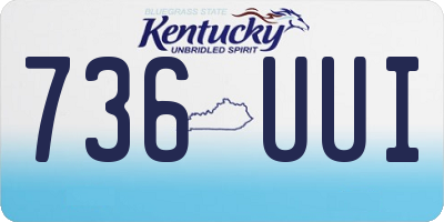 KY license plate 736UUI