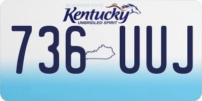 KY license plate 736UUJ