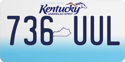 KY license plate 736UUL