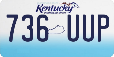 KY license plate 736UUP