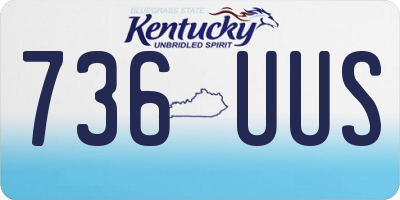 KY license plate 736UUS
