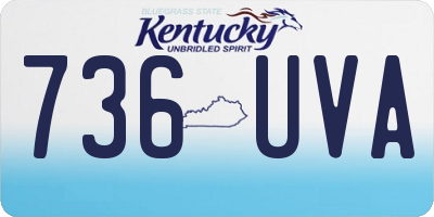 KY license plate 736UVA