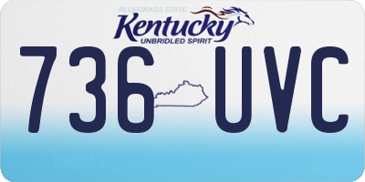KY license plate 736UVC