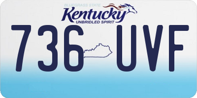 KY license plate 736UVF