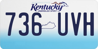 KY license plate 736UVH